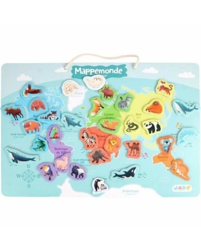 Educatief Spel 40 x 30 cm Multicolour Wereldkaart