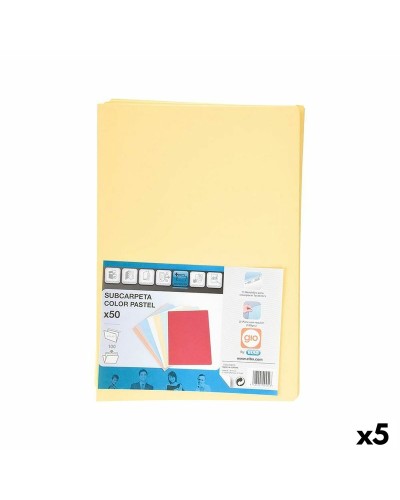 Set submappen Elba Geel A4 50 Onderdelen (5 Stuks)