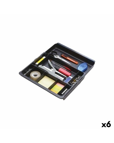 Schubladen-Organizer Exacompta DRAWINSERT 24,6 x 29,8 x 3,6 cm Kunststoff Schwarz (6 Stück)