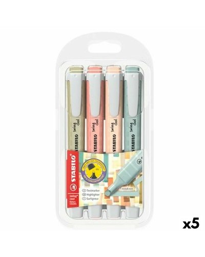 Fluoreszenzmarker-Set Stabilo SWING COOL NATURECOLORS Bunt 4 Stücke (5 Stück)