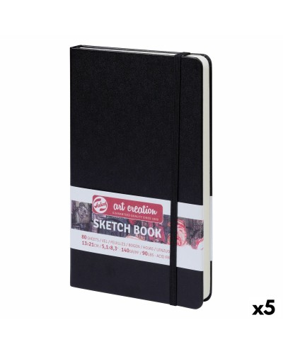 Sketchbook Talens Art Creation Sketch Book Musta 80 Levyt 13 x 21 cm (5 osaa)