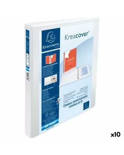 Ringbuch Exacompta KREACOVER Weiß A4+ (10 Stück)