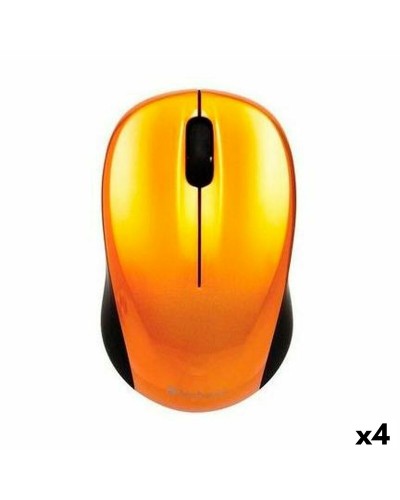 Ratón Inalámbrico Verbatim GO NANO Negro Naranja 1600 dpi (4 Unidades)
