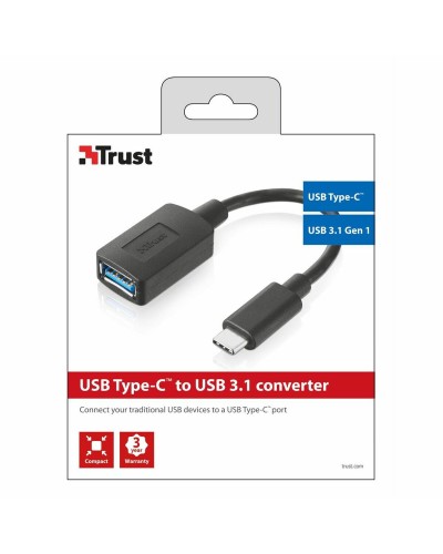 Câble USB A vers USB C Trust 20967                Noir