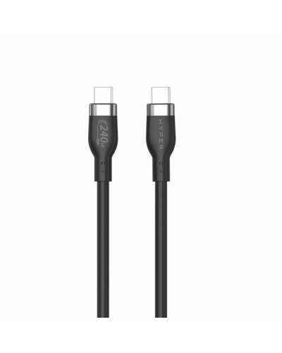 USB-C-kabel Hyper HJ4002BKGL Svart 2 m