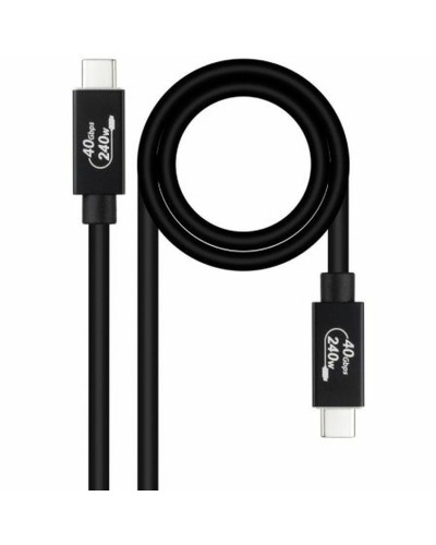 USB-Kabel NANOCABLE 10.01.5001 Schwarz 1 m (1 Stück)