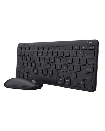 Toetsenbord en muis Trust Lyra Zwart Qwerty Spaans