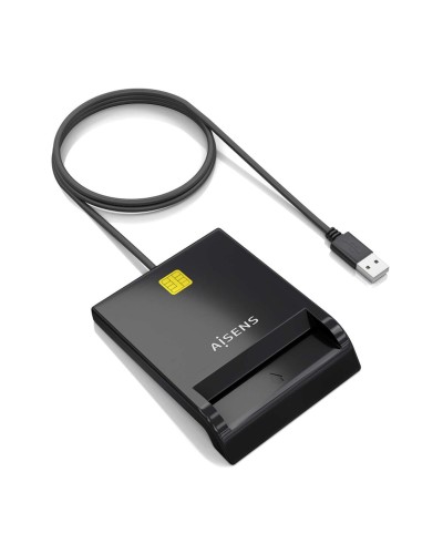 Lector de Tarjetas Externo DNI Aisens ASCR-SN06-BK Negro