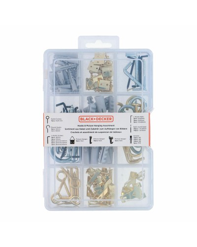 Black & Decker Picture Hanging Kit, Screw Eyes, and Hangers (198 Pieces) for Hanging Pictures and Objects
