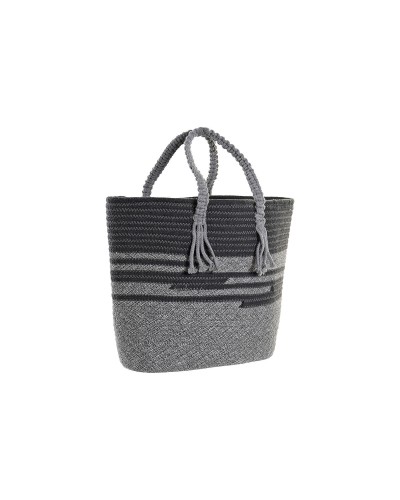 DKD Home Decor Tasche Grau 48x16x36cm - Organizer Stoff Aufbewahrungstasche
