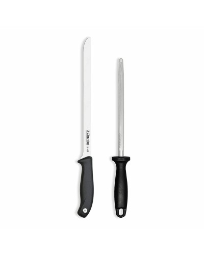 Coltello per Prosciutto e Acciaio 3 Claveles Evo - 25 cm - Set 2 Pezzi