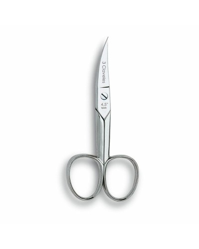 Nagelschere 3 Claveles 4,5" Kohlenstoffstahl Gebogen - Professionelle Maniküre
