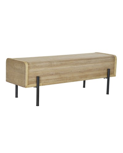 Bench Living Room DKD Home Decor Natural, Wood and Metal, 120 x 40 x 43 cm
