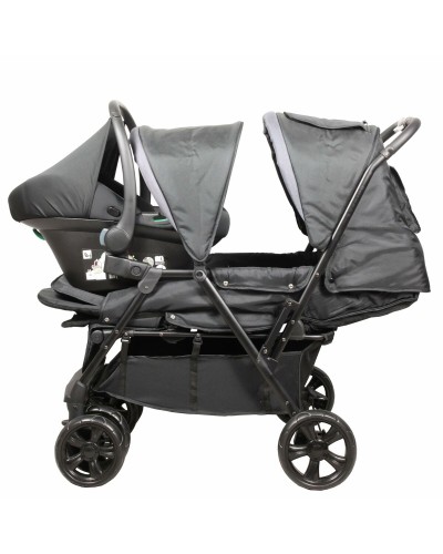 Bambisol Buggy Schwarz Leicht & Kompakt - Ideal für Reisen & Stadt
