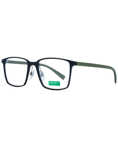 Benetton BEO1009 Occhiali Uomo - Montatura Rettangolare Nero - Misura 53
