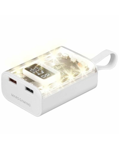 Powerbank 10000mAh Mars Gaming MPK10KW White - Portable Fast Charging

