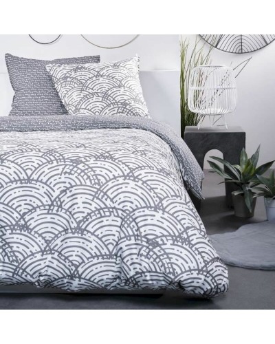 Bettwäsche-Set TODAY Grau 240 x 220 cm 3-teilig: Ruhige Nächte und moderner Stil
