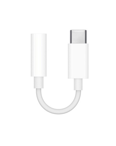 Adaptador USB-C a Jack 3.5 mm Apple MU7E2ZM/A Blanco (10 Unidades)