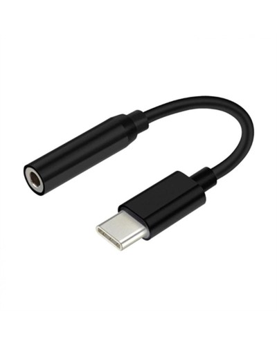 Adaptateur USB-C vers Jack 3.5 mm Aisens A109-0348 Noir 15 cm (1 Unité)