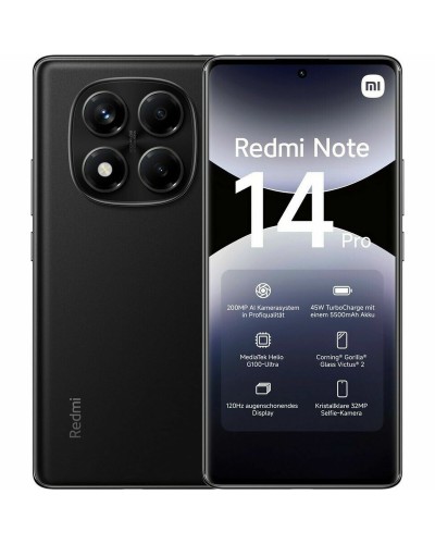 Smartphone Xiaomi REDMI NOTE 14 PRO 6,7" 8 GB RAM 256 GB Schwarz