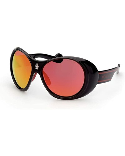 Moncler ML0148 : Lunettes de soleil Homme, Monture Argent, Verres Gris 6401C
