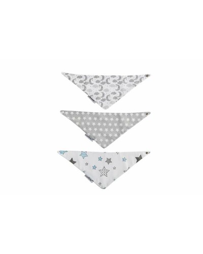 Lätzchen-Set Stars: Weiche Baumwolle 42x16cm - 3 Stück für Neugeborene
