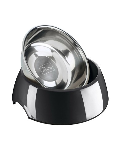 Hunter Hundenapf aus Edelstahl Schwarz, 1,4L, robust und hygienisch
