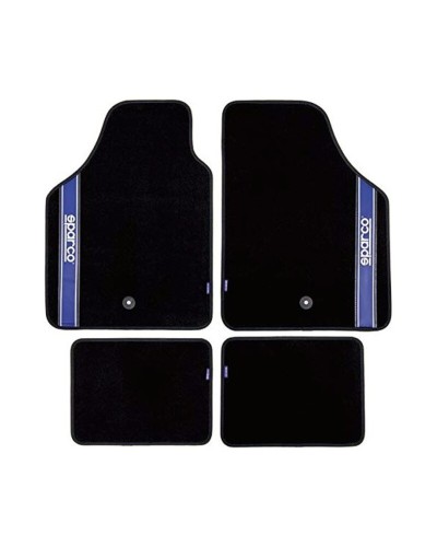 Sparco Strada 2012 B : Tapis de Sol Universels - Noir/Bleu (4 Pièces)
