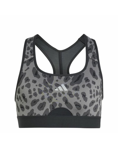 Reggiseno Sportivo Adidas Powerreact Grigio 13-14 Anni