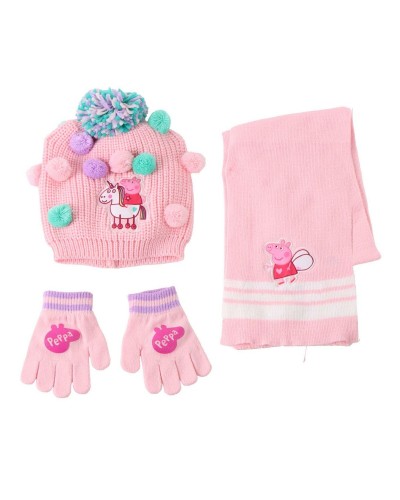 Gorro y Guantes Peppa Pig Rosa