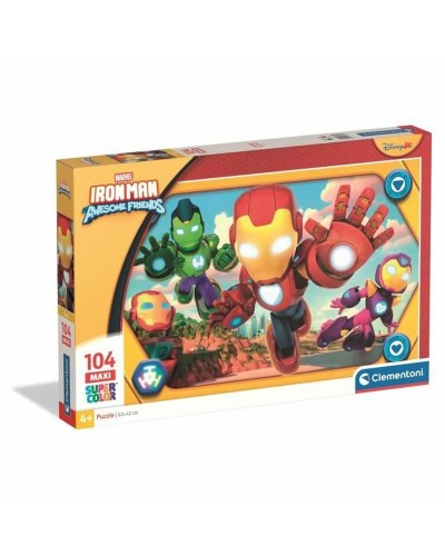 Palapeli Clementoni Maxi - Iron Man and his awesome friends 62 x 42 cm 104 Kappaletta