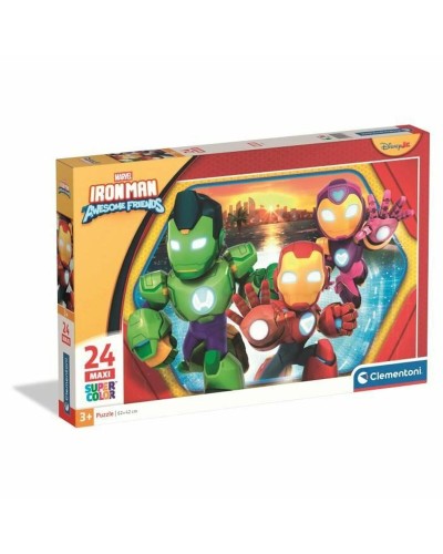 Puzzle Clementoni Maxi - Iron Man and his awesome friends 62 x 42 cm 24 Piezas