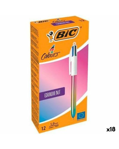 Kugelschreiber-Set Bic GRADIENT Bunt 0,32 mm (18 Stück) (12 Stücke)