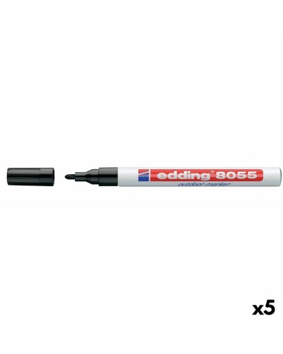 Marqueur permanent Edding EDDING 8055 Noir 1-2 mm (5 Unités)