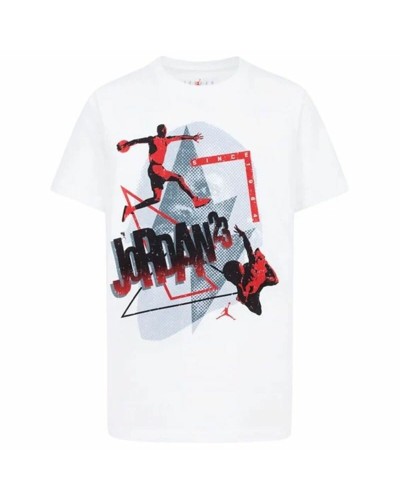 T shirt à manches courtes Enfant Jordan Jordan 3Peat Ss Blanc