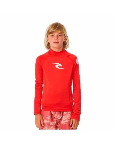 T-Shirt de Bain Rip Curl Wave Upf L/S Rouge