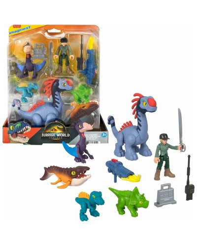 Playset Imaginext Jurassic World Monivärinen 10 Kappaletta