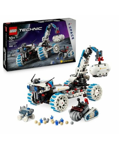 Set di Costruzioni Lego 42211 Lunar Outpost Moon Rover Space Vehicle 1082 Pezzi