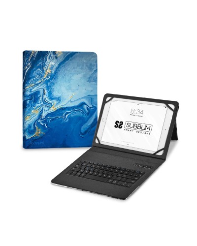 Clavier Bluetooth avec Support pour Tablette Subblim SUBKT5-BTTB01 Espagnol Qwerty Multicouleur Espagnol
