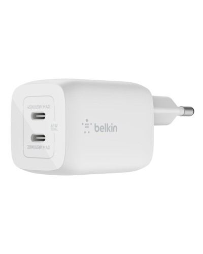 Caricabatterie da Parete Belkin WCH013VFWH Bianco 65 W
