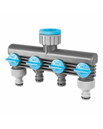 Distributeur à robinet Cellfast Ideal 4 voies pour l'irrigation extérieure
