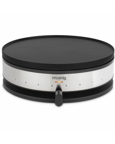 H.Koenig KREP56 Plancha para Crepes - Antiadherente, Ø 30cm, Negra - Ideal para Postres
