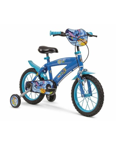 Toimsa Bicicletta Bambino Stitch Azzurro 14 Pollici - Bici Bimbo
