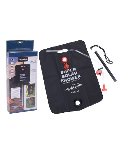 Redcliffs Solar-Dusche Camping 15L - Schwarz - Tragbar Reise
