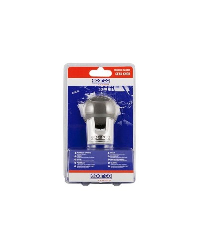 Sparco Lazio: Chrome Grey Gear Knob - Sporty Style
