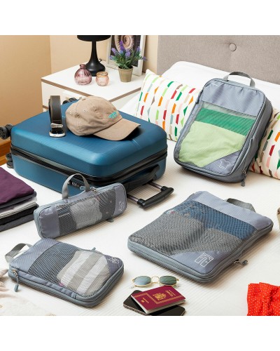 InnovaGoods Bolsas de Compresión para Maleta - Set de 4 Piezas Ahorra Espacio
