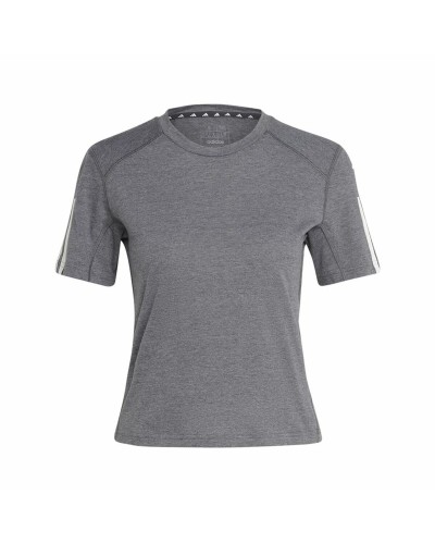 Adidas Damen T-Shirt 3 Streifen Essentials Hellgrau - Sport & Freizeit
