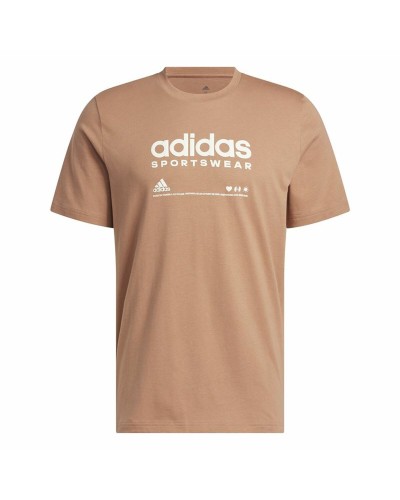 T-shirt med kortärm Herr Adidas Lounge Brun