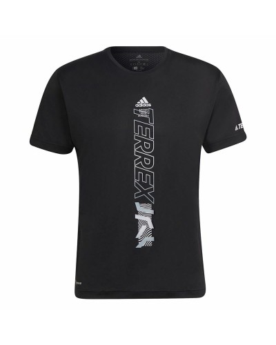 Adidas Agravic: Maglia Running Uomo Nera, Maniche Corte - Traspirante

