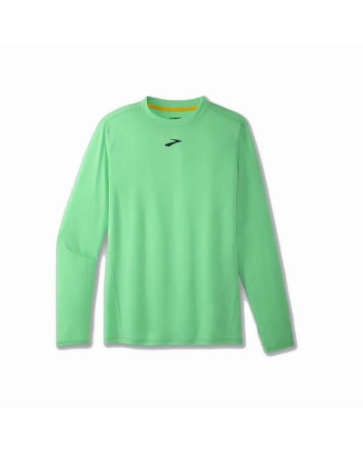 Heren-T-Shirt met Lange Mouwen Brooks High Point Groen